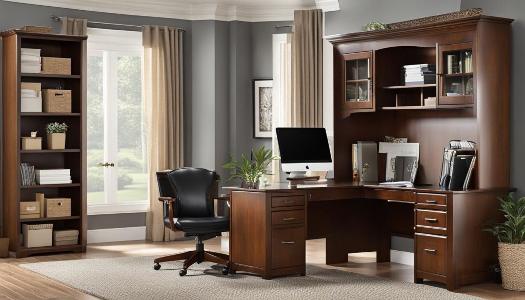 home office l shaped desk with hutch