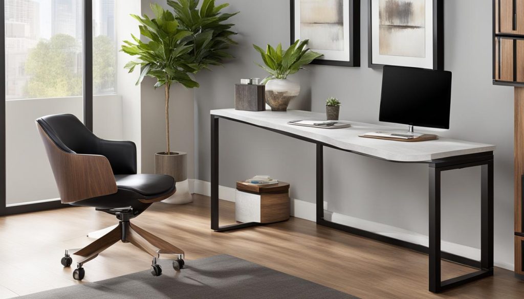sleek office desk